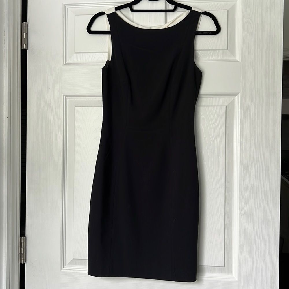 H&M Black Sleeveless Dress with White Cutout Back NWT